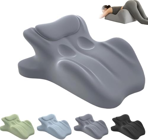 Chiro Monk Couple Pillow, Chiromonk Couples Pillows, Butt Cushion for Couple, Pillows Memory Foam, Waist and Neck Support, Multi Position Comfort Perfect Position Instantly (Gray)