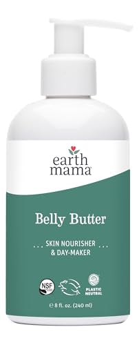 Earth Mama Belly Butter, Maternity Moisturizer for Dry Skin | Lotion for Pregnancy and Postpartum Recovery Self Care, Body Cream with Aloe, Fragrance Free, 8-Fluid Ounce