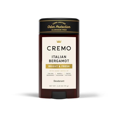 Cremo Deodorant, Italian Bergamot, Long Lasting Odor Protection, 2.65 Oz