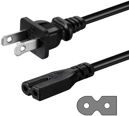 10FT 2 Prong AC Power Cord Compatible with Vizio Sound Bar System, Vizio E-M Series LED Smart TV