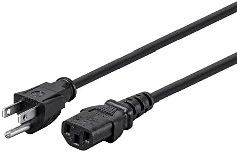 Monoprice 105294 15ft 14AWG Power Cord Cable w/ 3 Conductor PC Power Connector Socket, 15A (NEMA 5-15P to IEC-320-C13) Black