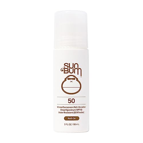 Sun Bum Mineral SPF 50 Roll-On Sunscreen Body Lotion | Broad Spectrum Moisturizing Sunblock with Vitamin E |Hawaii 104 Act Compliant (Octinoxate & Oxybenzone Free) | Travel Friendly 3 oz