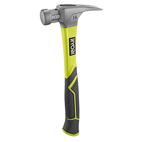 RYOBI RH16FSS 16oz Framing Hammer,Green , Black