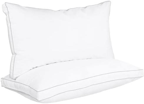 Utopia Bedding Bed Pillows for Sleeping King Size (White), Set of 2, Cooling Hotel Quality, Gusseted Pillow for Back, Stomach or Side Sleepers