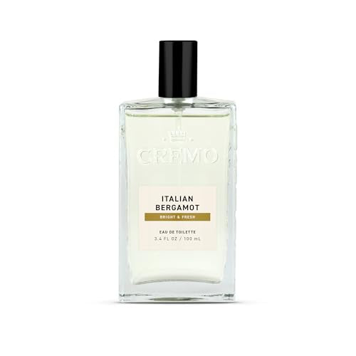 Cremo Italian Bergamot Spray Cologne For Men, A Combination of Italian Bergamot, Neroli Blossom, and Fresh Vetiver, 3.4 Fl Oz