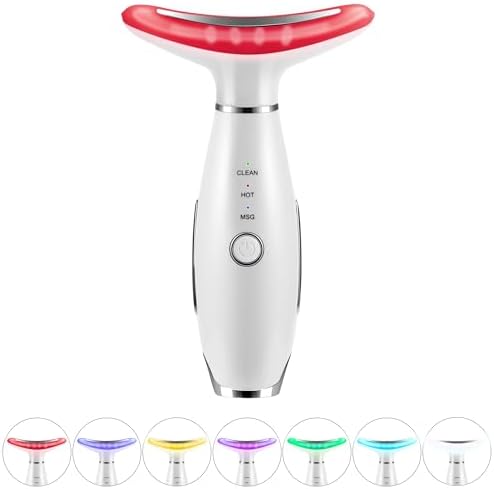 7-in-1 Red-Light-Therapy-for-Face and Neck, Face Neck Massager for Daily Skin Care Routine