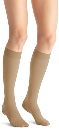 JOBST Opaque SoftFit 15-20 mmHg Closed Toe Knee High Compression Stocking, Natural, Small