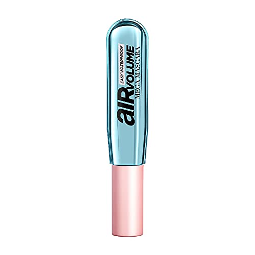 L’Oréal Paris Makeup Air Volume Mega Mascara, Lightweight & Long-lasting Volumizing Mascara for Voluminous Eyelashes, Waterproof Black, 0.3 Fl Oz