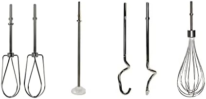 Univen Beater, Whisk, Dough Hooks and Blending Rod Compatible with KitchenAid Hand Mixers KHM3 KHM5 KHM7 KHM9
