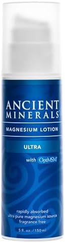 Ancient Minerals Magnesium Lotion Ultra with MSM Pure Genuine Zechstein Magnesium Lotion for Topical Application (5oz)