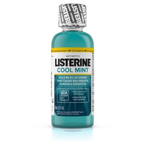 Listerine Adult Antiseptic Mouthwash, Cool Mint, 3.2 Ounce (Pack of 24)