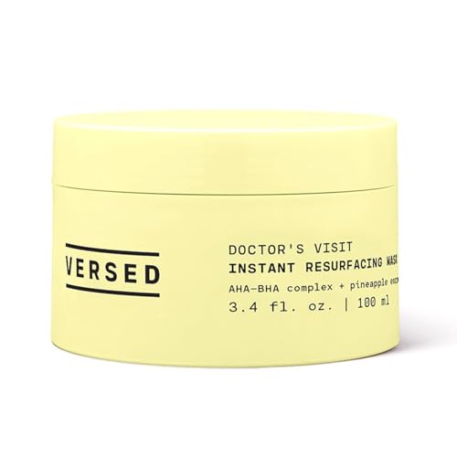 Versed Doctor’s Visit Exfoliating Face Mask, Jumbo - AHA BHA Facial Exfoliant, Pore Minimizer + Skin Resurfacing Enzyme Mask - Moisturizing, Smoothing + Brightening Vegan Skincare (3.4 Fl Oz)