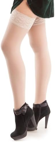 ITA-MED Sheer Thigh High Compression Stockings for Women, 20-30 mmHg Medical Compression Socks, Closed Toe