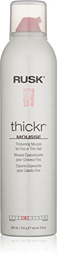 RUSK Designer Collection Thicker Thickening Mousse for Fine or Thin Hair, 8.8 Oz, Thickening Mousse that Provides Body, Texture, and Hold Without Buildup