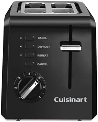 Cuisinart CPT-122BK 2-Slice Compact Plastic Toaster, Black