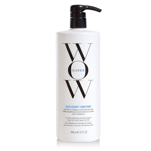 COLOR WOW Color Security Conditioner for Fine to Normal Hair – Weightless hydration for fine, thin, fragile hair | Detangles, nourishes + adds shine with Argan Oil | Color safe | Heat protection