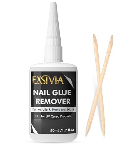 Nail Glue Remover for Press On Nails, Acrylic Nails & Glue On Nails - 50mL Non-Acetone, Gentle & Odorless Debonder Serum