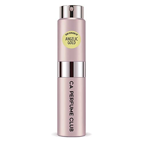 CA Perfume Club Impression of Victoria S. Angelic Gold For Women Replica Version Fragrance Dupes Concentrated Long Lasting Eau de Parfum Spray Refillable Atomizer Bottle 0.27 Fl Oz-X1