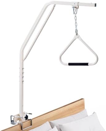 VEVOR Trapeze Bar for Bed Mobility, Medical Bed Trapeze with Clamps & Metal Chain, 250LBS Weight Capacity Beds Pull Up Assist for Elderly & Disabled, Ideal for Home Care, Hospitals, Nursing Homes