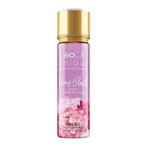 So…?… Unique Peony Blush Body Mist - Floral, Fruity Vanilla Perfume with Bergamot and Pear Notes - Perfume for Women - Body Spray for Women - 5.1 oz