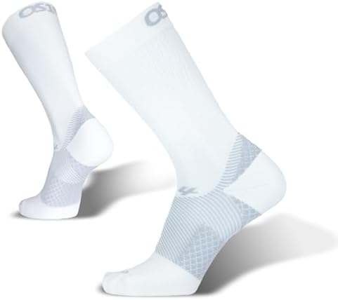 OS1st FS4 Crew length Plantar Fasciitis Socks for relief from heel and arch pain, swelling, and painful plantar fasciitis