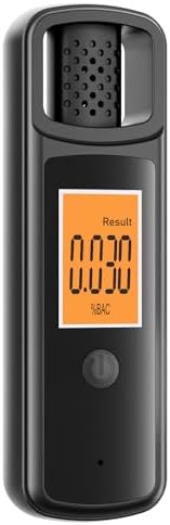Rechargeable Breathalyzer & Alcohol Tester, Contact-Free Blow Detection, Fast & Accurate BAC Test with LCD Display, Portable Breath Analyzer for Personal & Home Use