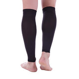 Doc Miller Premium Calf Compression Sleeve 1 Pair 20-30mmHg Graduated Support for Sports Running Circulation Recovery Shin Splints Varicose Veins (Black, Large)