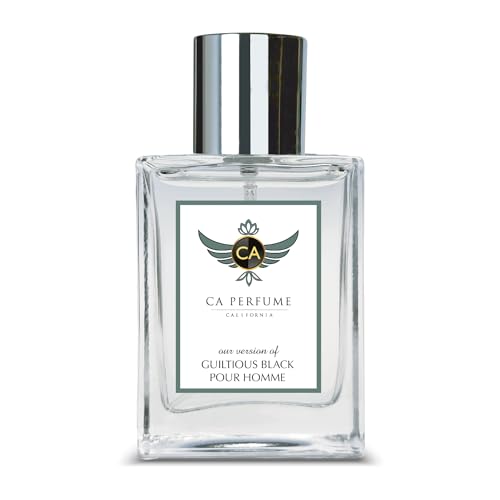 CA Perfume Impression of Guiltious Black Pour Homme For Men Replica Version Fragrance Dupes Concentrated Long Lasting Eau de Parfum Spray Refillable Atomizer Bottle 1.7 Fl Oz/50ml-X1