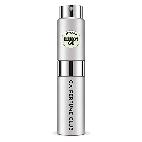 CA Perfume Impression of Emra Bourbon Oak For Men Fragrance Concentrated Long Lasting Eau de Parfum Spray Refillable Glass Atomizer Bottle 0.27 Fl Oz/ 8ml