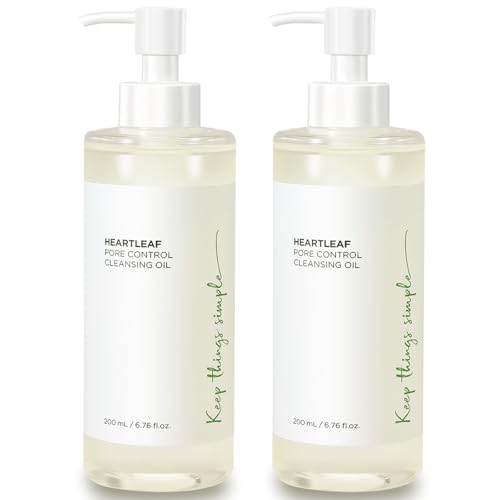 COSMOO Deep Cleansing Oil, Pore Control Oil Cleanser for Face, Makeup Blackhead Remover Oil, Korean Skin Care, All Skin Types - 200ml ×2 (400 ML)