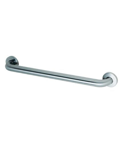 Bobrick Straight Grab Bar, 18 Inches, 1-1/2 Inch Diameter, ADA Compliant, Satin-Finish Stainless Steel, Slip-Resistant Surface for Bath, Shower, Toilet Safety, Concealed Mounting Flanges
