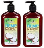 NEW Malibu Tan Hemp Coconut Body Moisturizer 18 FL OZ (530 ml) - 2-PACK *-#