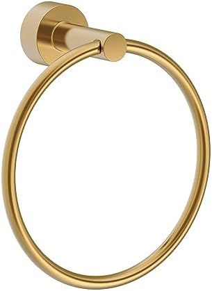 Gerber Parma Wall Mounted Towel Holder, Modern Style Round Towel Holder Ring for Bathroom (Brushed Bronze)