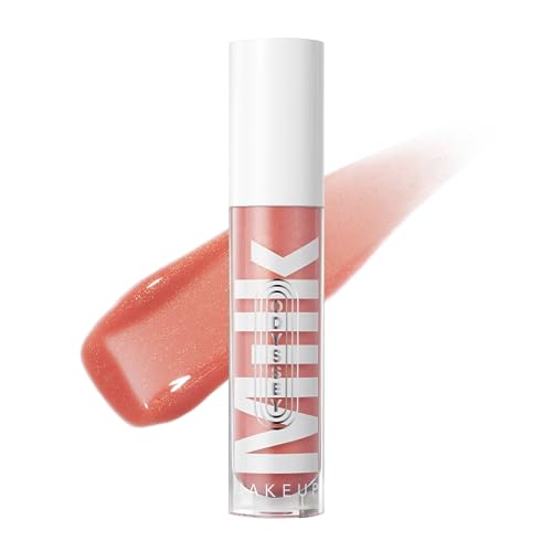 Milk Makeup Odyssey Lip Oil Gloss, Explore (Coral Shimmer) - 0.2 oz - For Fuller and Glossy Lips - Long Lasting Moisture - Semi-Sheer Color - Sweet Vanilla Scent - Vegan Cruelty Free