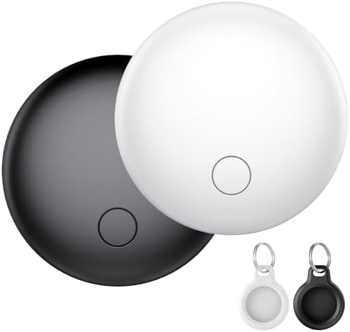 Air Tracker Tags 2-Pack, Smart Tag Works with Find My App (iOS Only), Key Finder, Luggage Tracker, Bluetooth Tracker Tag for Backpacks, Wallet, Worldwide Tracking, Replaceable Battery, IP67 Waterproof