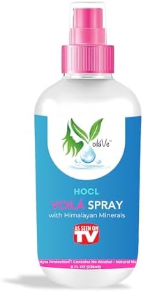 VoilaVe HOCL Spray | Hypochlorous Acid Spray for Skin | HOCL Face & Body Mist Toner for Acne, Scars, Redness, Irritations, Itchy Scalp & Piercing Aftercare | As Seen on TV – 8oz (Packaging May Vary)