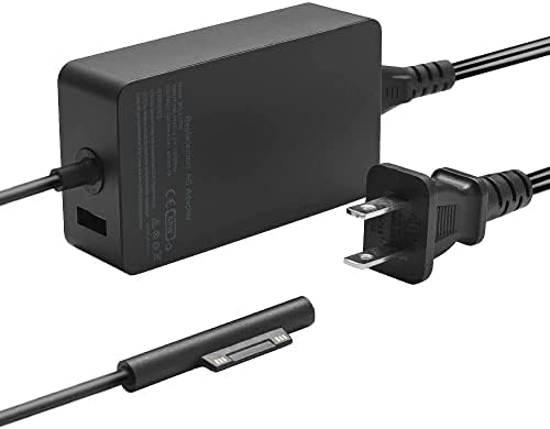 Surface Pro 5 & 4 & 3 Charger, 36W Power Supply Adapter Charger Compatible Microsoft Surface Pro 3 Pro 4 i5 i7 Pro 5 with USB Charging Port (5V 1A)