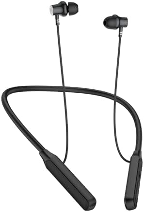 Neck headphones wireless bluetooth，V5.2 with microphone neckband bluetooth headphones，35 hours of playtime in-ear bluetooth neckband earbuds no power button IPX7 sweat-resistant deep bass (Y6H)