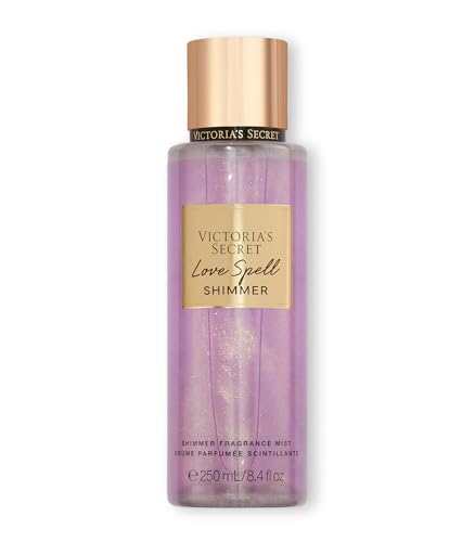 Victoria's Secret Love Spell Shimmer Mist, Body Spray for Women, Notes of Cherry Blossom and Fresh Peach Fragrance (8.4 oz)