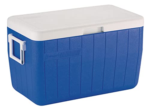 Coleman Chiller Series 48qt Insulated Portable Cooler, Hard Cooler with Ice Retention & Heavy-Duty Handles, Great for Camping, Tailgating, Beach, Picnic, Groceries, Boating & More