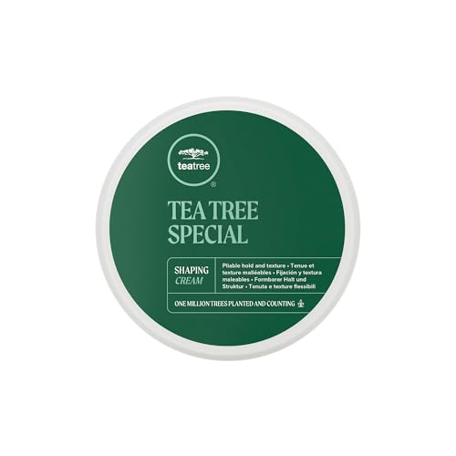 Tea Tree Shaping Cream, Hair Styling Cream, Long-Lasting Hold, Matte Finish, For All Hair Types