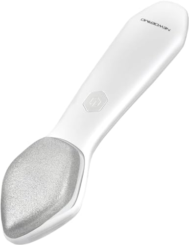 NEWDERMO Microdermabrasion Machine Pro, Large Diamond Electric Microdermabrasion Wand Tool With Red Light Therapy & 3 Levels Frequency for Face Body Exfoliate Skin Care(White)