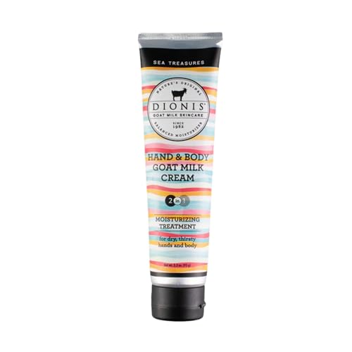 Dionis Goat Milk Skincare 3.3oz Sea Treasures Hand & Body Cream - Travel Size Hand Lotion For Hydrating & Moisturizing Dry Skin - Cruelty Free Cream Made In The USA - Paraben Free Formula