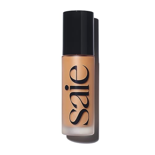 Saie Glowy Super Skin Tint Liquid Foundation - Hydrating Serum Foundation with Lightweight, Medium Coverage - Formulated with Hyaluronic Acid to Hydrate, Brighten and Plump - Shade 20 (1.01 oz)
