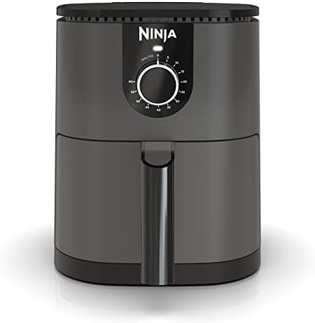 Ninja AF080 Mini Air Fryer, 2 Quarts Capacity, Compact, Nonstick, with Quick Set Timer, Grey