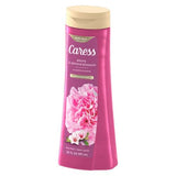 Caress Body Wash for Women, Peony & Almond Blossom, Shower Gel Moisturizing Body Wash for Fresh, Smooth Skin To Soothe and Unwind, 20 fl oz, (Pack of 4)