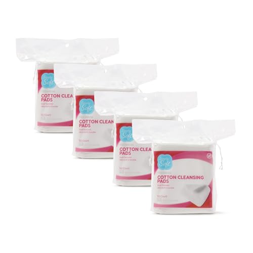 Premium Jumbo Cotton Cleansing Pads, 100% Pure Cotton, Large 3.5â€? x 4.5â€? Cotton Pads (200 Count)