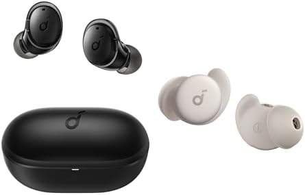 Soundcore Sleep A20 by Anker Bluetooth Earbuds with Life A3i Noise Cancelling Earbuds, Small Design for Side Sleepers, 80H Playtime, Stream Content via Bluetooth 5.3, Sleep Monitor, Personal Alarm