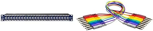 Samson S-patch plus 48-Point Balanced Patchbay & Hosa CSS-890 1/4" TRS to Same Balanced Patch Cables, 3 Feet
