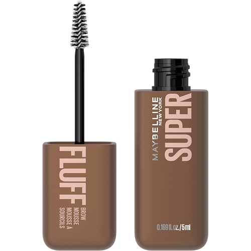 Maybelline Superfluff Volumizing Brow Mousse, All Day Tinted Brow Gel For Soft Full Brows, Soft Brown, 1 Count